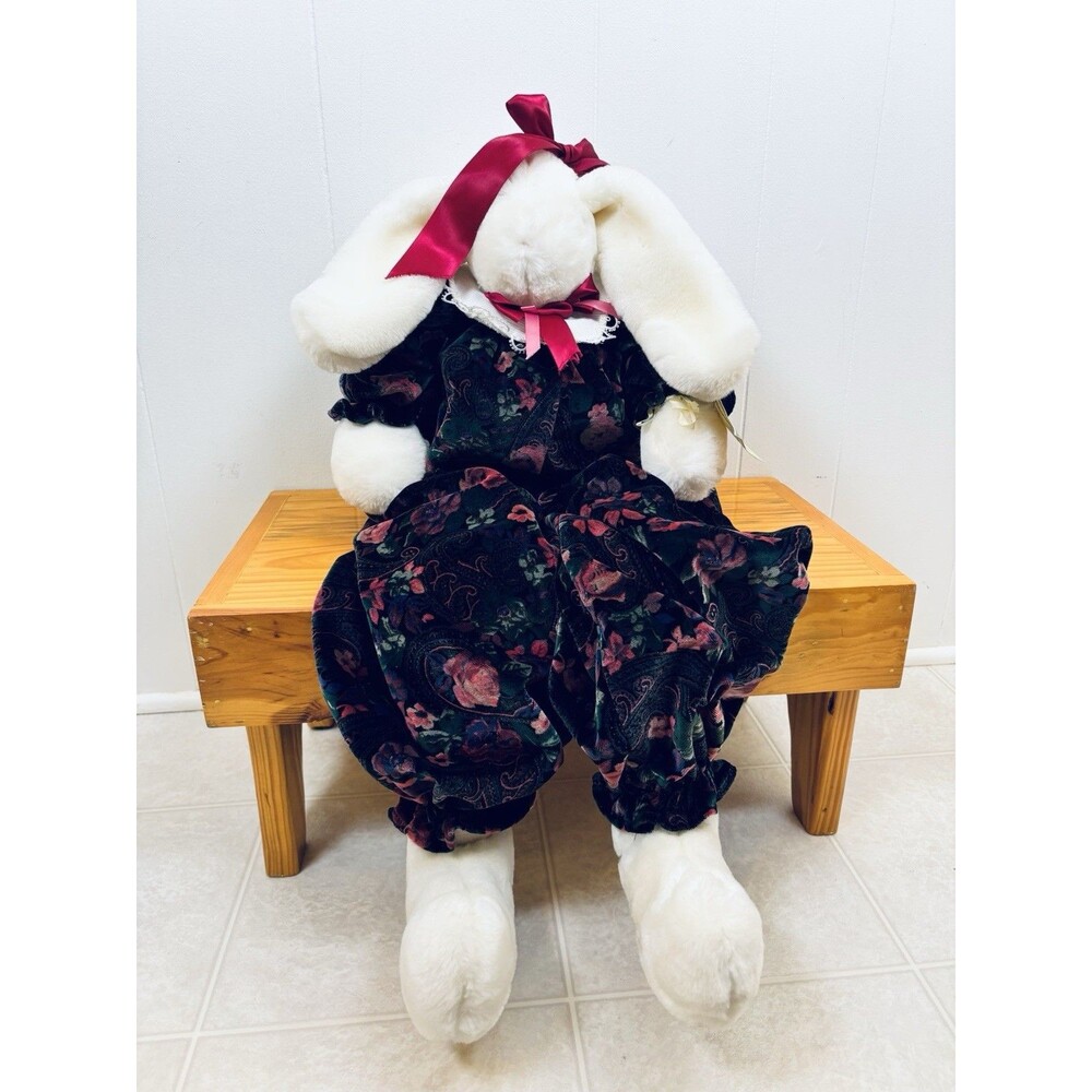 VTG Bunnies By‎ The Bay Mercedes Velour Balloon Romper Plush Bunny 26”- TAGS